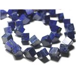 2pc - Perles de Pierre - Lapis Lazuli Cubes 10-14mm - 8741140029293