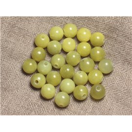 5 Stück - Steinperlenbohrer 2,5 mm - Olivgrüne Jade 10 mm 4558550026903