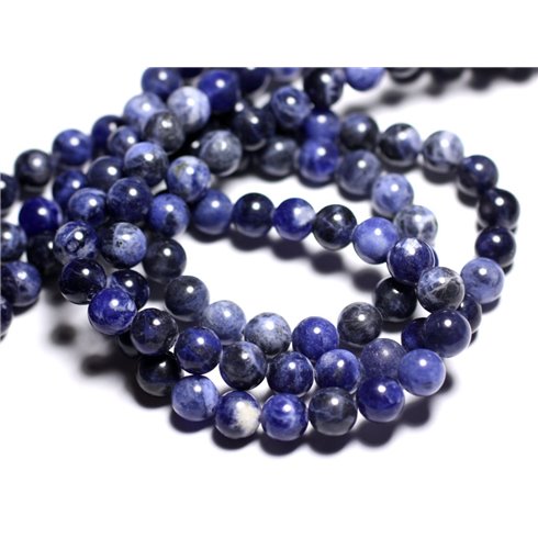 10pc - Perles de Pierre - Sodalite Boules 6mm  4558550026934 