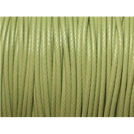 10 Meter - Fadenschnur Kordel gewachste Baumwolle 0,8mm Grüner Anispastellkreiden - 4558550027023
