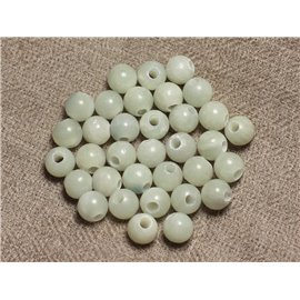 5 piezas - Perforación de cuentas de piedra de 2,5 mm - Jade 8 mm 4558550027030