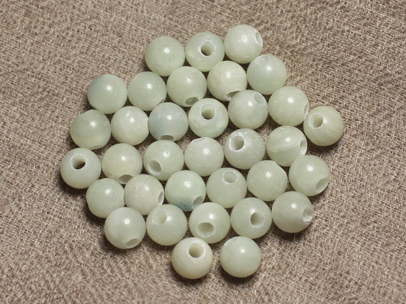 5pc - Perles de Pierre Perçage 2.5mm - Jade 8mm  4558550027030