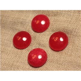 1pc - Cabujón de piedra - Jade Redondo 20 mm Rojo 4558550027238