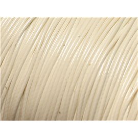 10 metros - Cordón de algodón encerado 0,8 mm Blanco 4558550027276