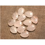 2pc - Perles de Pierre - Quartz Rose Gouttes 16x12mm  4558550027306