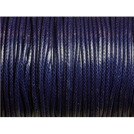 5 Meters - Waxed Cotton Cord 1.5mm Midnight Navy 4558550027337 