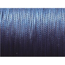 10 Meter - Fadenschnur Kordel gewachste Baumwolle 0,8mm Marineblau Mitternacht - 4558550027399