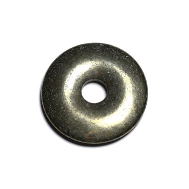 Pendentif Pierre semi précieuse - Pyrite Donut Pi 40mm  4558550027412 