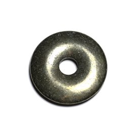 Semi Precious Stone Pendant - Pyrite Donut Pi 40mm 4558550027412 
