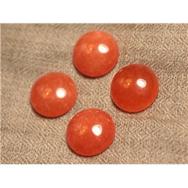 1pc - Cabochon de Pierre - Jade Rond 20mm Orange Capucine - 4558550027429