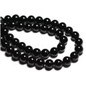 10pc - Perles de Pierre - Tourmaline Noire Boules 4mm   4558550024251 