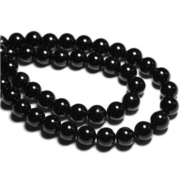 10pc - Stone Beads - Black Tourmaline Balls 4mm 4558550024251 