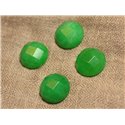 1pc - Cabochon de Pierre - Jade Rond Facetté 20mm Vert Emeraude - 4558550027504