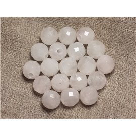 2 piezas - Taladro de cuentas de piedra de 2,5 mm - Cuarzo rosa facetado 10 mm 4558550027566