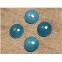 1pc - Cabochon de Pierre - Jade Rond 20mm Bleu Azur - 4558550027610