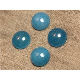 1pc - Cabujón de piedra - Jade redondo 20 mm Azul 4558550027610