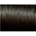 10 Mètres - Cordon de Coton Ciré 0.8mm Noir   4558550027627