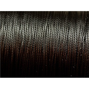 10 metres - Fil Corde Cordon Coton Ciré 0.8mm Noir - 4558550027627