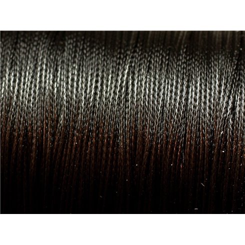 10 metres - Fil Corde Cordon Coton Ciré 0.8mm Noir - 4558550027627