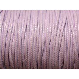 10 metres - Fil Corde Cordon Coton Ciré 0.8mm Violet Mauve Lilas Pastel - 4558550027658