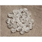 2pc - Perles de Pierre Perçage 2.5mm - Cristal Quartz Facetté 8mm  4558550027702