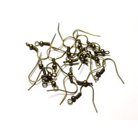 200pc - Crochets Boucles d'Oreilles Métal Bronze qualité 18mm - 4558550027726  200pc - Crochets Boucles d'Oreilles Métal Bronze qualité 18mm - 4558550027726