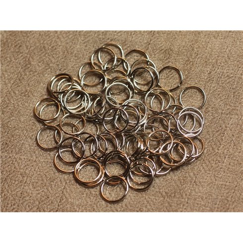 500pc - Anneaux 10mm Métal Argenté sans nickel  4558550027771