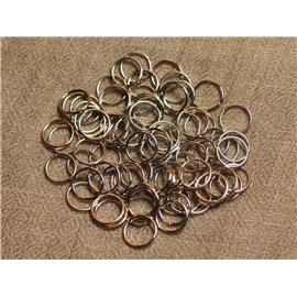 500pc - Anillos 10 mm Metal Plata sin níquel 4558550027771