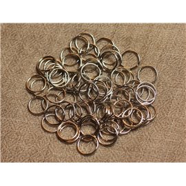 500pc - Rings 10mm Metal Silver nickel free 4558550027771