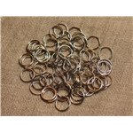 100pc - Anneaux 10mm Métal Argenté sans nickel  4558550028082