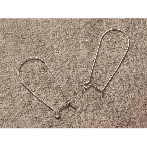 Crochets Argent 925 Boucles d'Oreilles 33mm - 1 Paire  4558550028327 