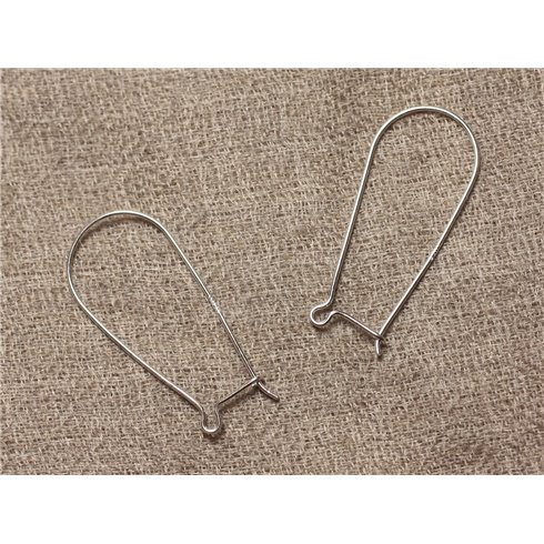 Crochets Argent 925 Boucles d'Oreilles 33mm - 1 Paire  4558550028327 