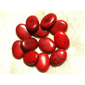 4st - Synthetische Turkoois Kralen - Ovaal 20x15mm Rood 4558550028433