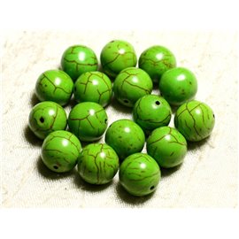 4st - Synthetische Turquoise Kralen 14mm Ballen Groen 4558550028655