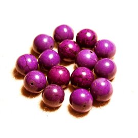 4pc - Synthetic Turquoise Beads 14mm Balls Purple 4558550028716