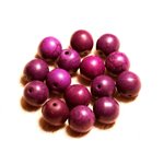 10pc - Perles Turquoise Synthèse Boules 12mm Violet   4558550028808