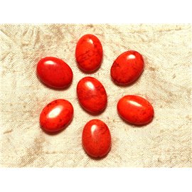 4pc - Perline sintetiche turchesi - Ovali 20x15mm Arancione 4558550028822