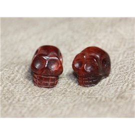 1pc - Bead Stone Bull's Eye - Skull 14x10mm Side Drilling 4558550029058 