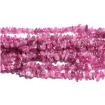 20pc - Perles de Pierre Rocailles Chips Tourmaline Rose 2-8mm - 4558550029614 