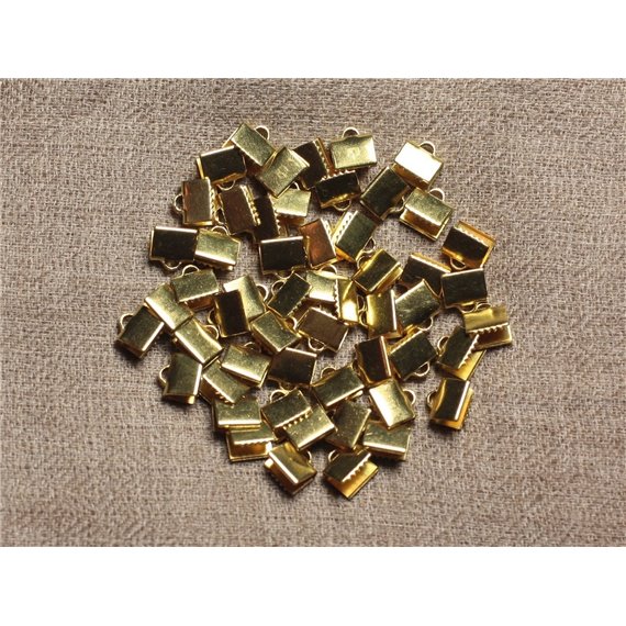 20pc - Embouts métal doré qualité sans nickel 7x5mm   4558550029713