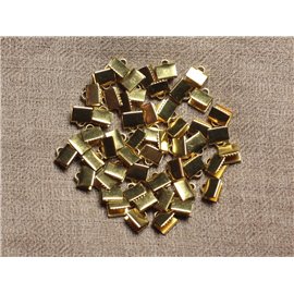 20pc - Apprets Accessoires Embouts à rabattre griffes Métal or doré sans nickel 7x5mm - 4558550029713