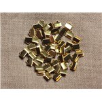 20pc - Embouts métal doré qualité sans nickel 7x5mm   4558550029713