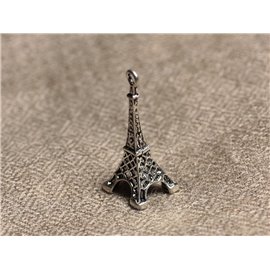 2pc - Pendenti con ciondolo in rodio Torre Eiffel 30mm 4558550029782