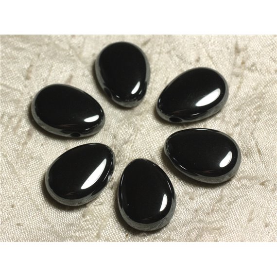 Pendentif Goutte Pierre semi précieuse - Hématite 25mm  4558550029812