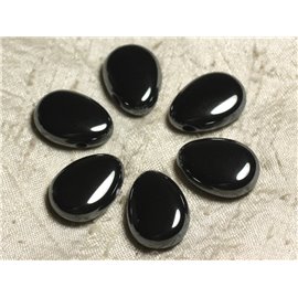 Pendente a goccia in pietra semipreziosa - Ematite 25 mm 4558550029812