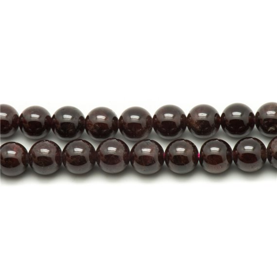 4pc - Perles de Pierre - Grenat  Boules 10mm - 4558550026811 
