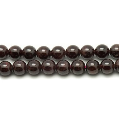 4pc - Perles Pierre Grenat Boules 10mm rouge bordeaux noir - 4558550026811 2