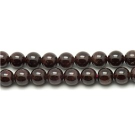 4pc - Perles Pierre Grenat Boules 10mm rouge bordeaux noir - 4558550026811
