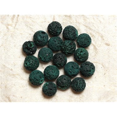 10pc - Perles de Pierre - Lave Boules 10mm Vert  4558550030061