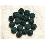 10pc - Perles de Pierre - Lave Boules 10mm Vert  4558550030061